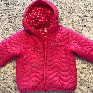 Little girls Columbia reversible jacket. Great condition.